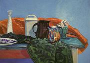 Still Life with Drapery  oil 1980 18x24